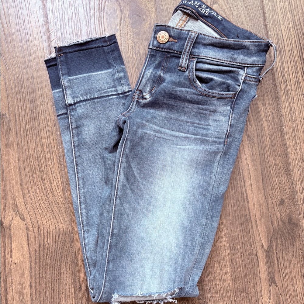 American Eagle Outfitters Distressed Blue Jeggings